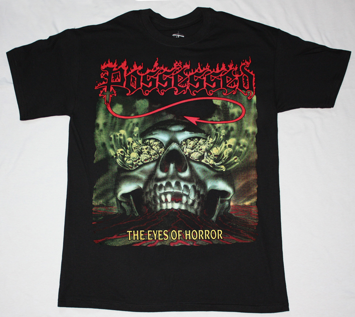 POSSESSED THE EYES OF HORROR'87  NEW BLACK T-SHIRT