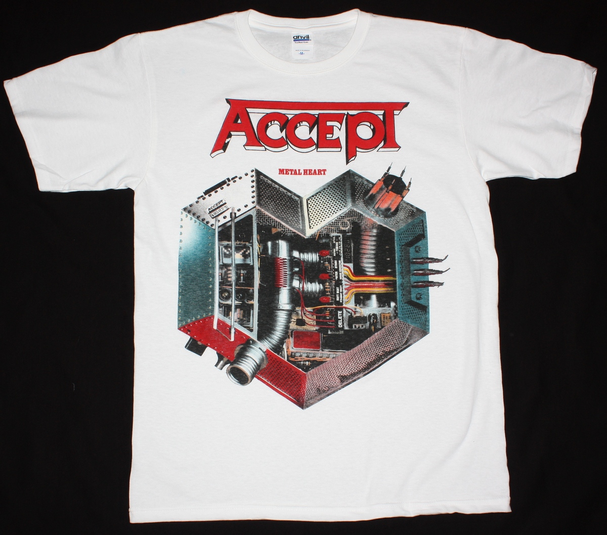 ACCEPT METAL HEART'85 NEW WHITE T-SHIRT