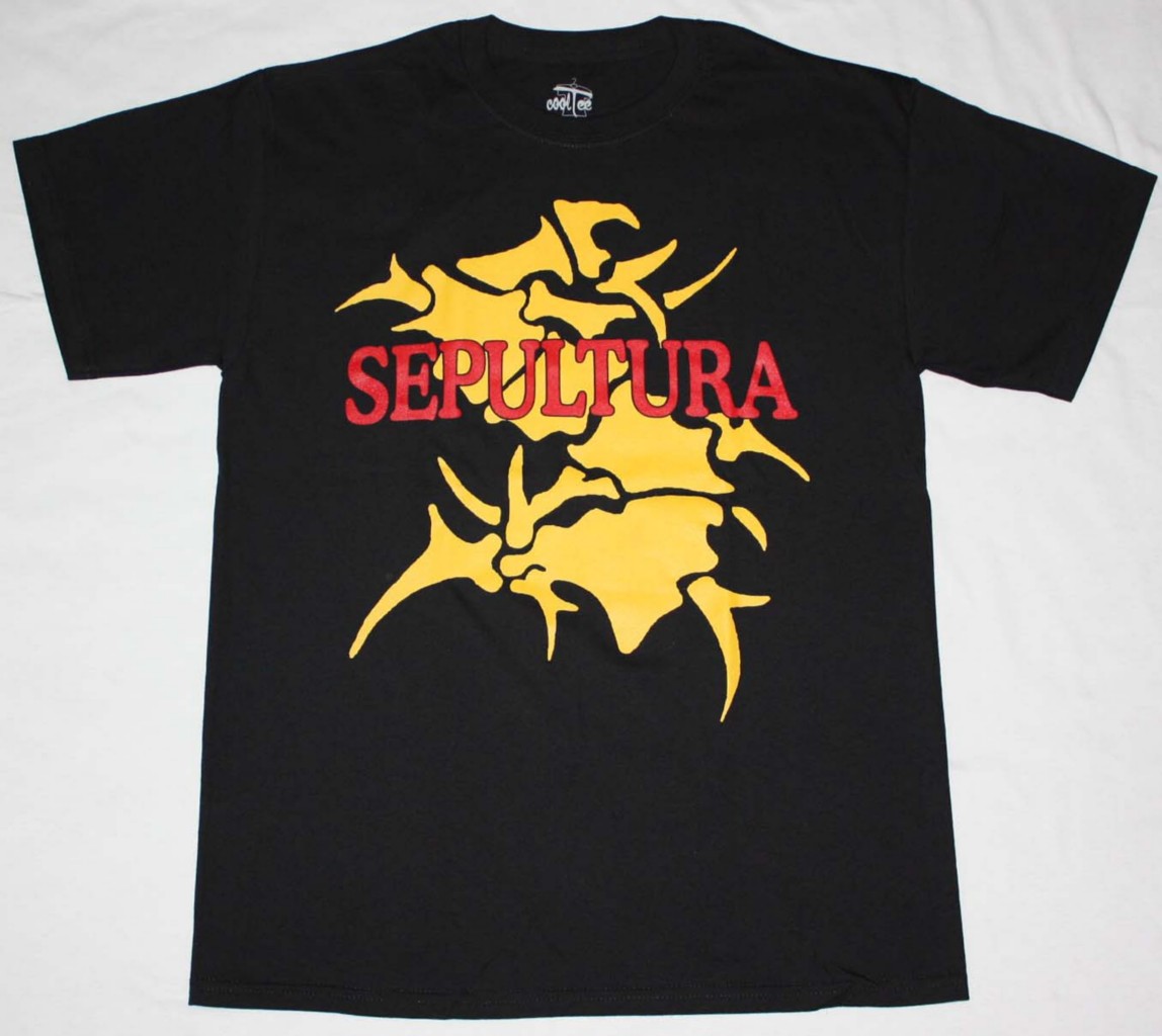 SEPULTURA LOGO THRASH NEW BLACK T-SHIRT