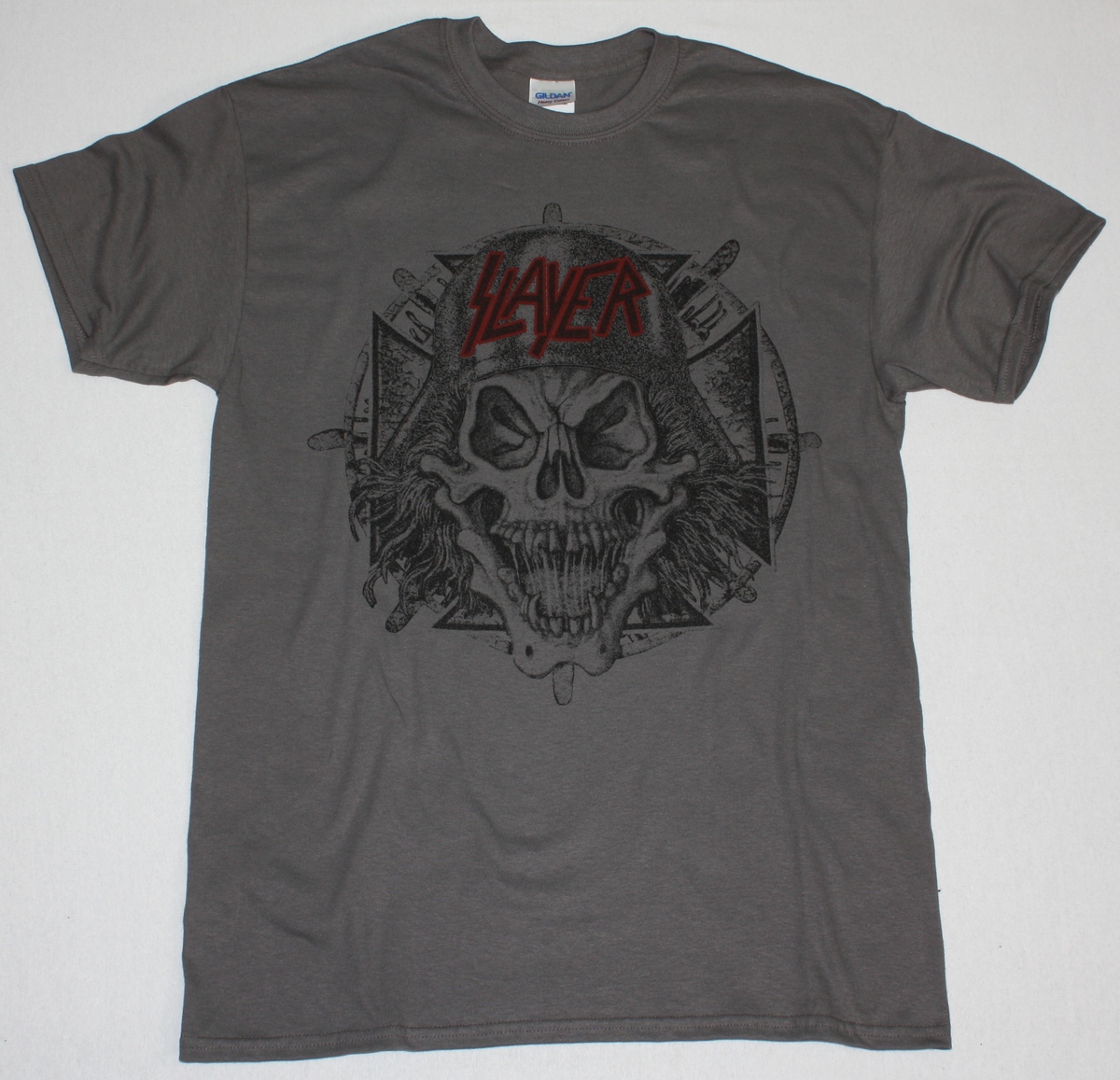 SLAYER  IRON CROSS  NEW GREY CHARCOAL T-SHIRT