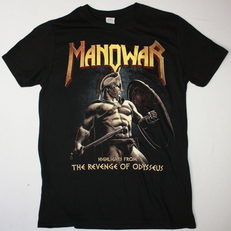 MANOWAR HIGHLIGHTS FROM THE REVENGE OF ODYSSEUS NEW BLACK T-SHIRT