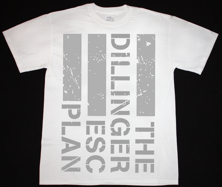 THE DILLINGER ESCAPE PLAN LOGO NEW WHITE T-SHIRT