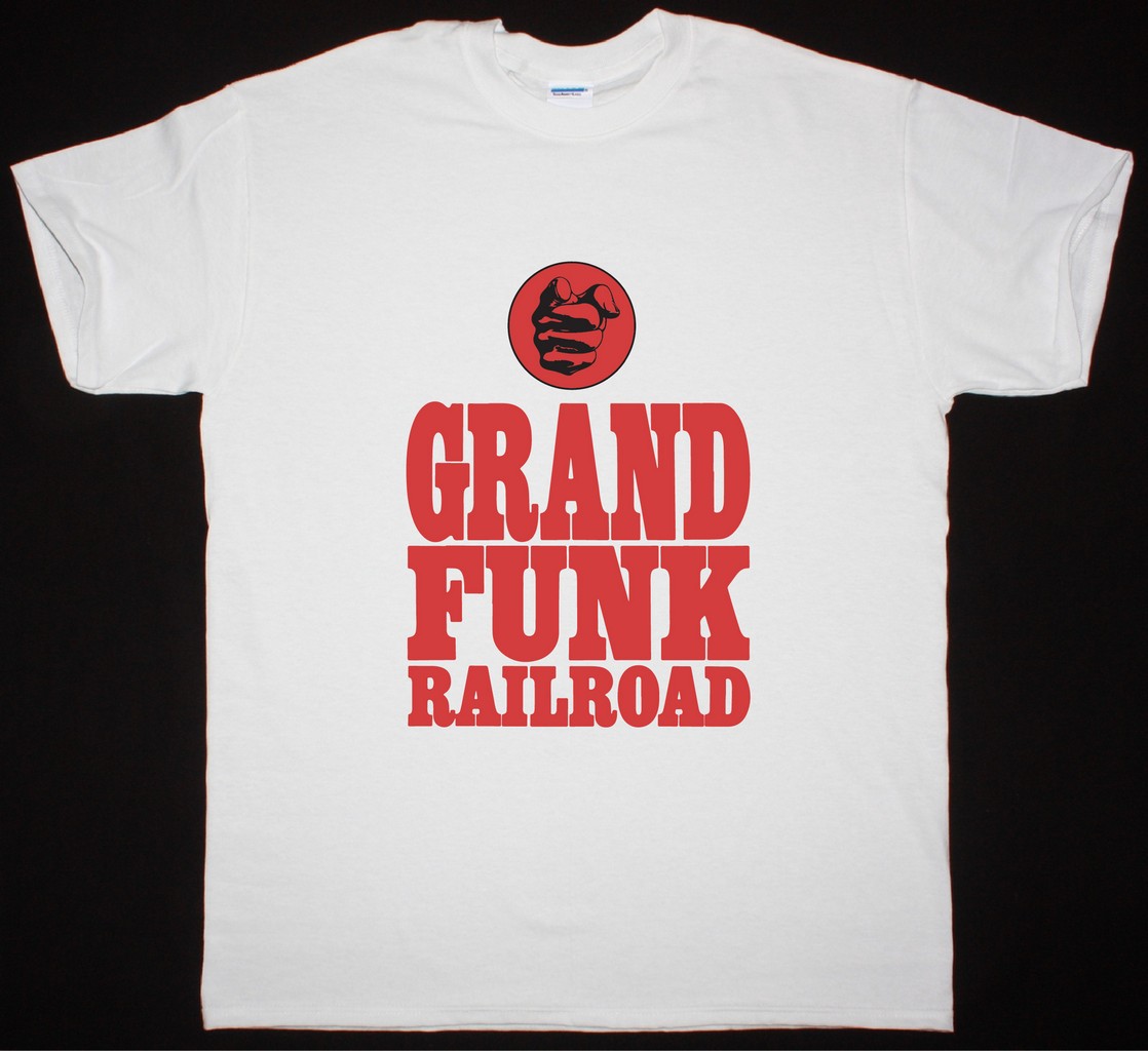GRAND FUNK RAILROAD LOGO NEW WHITE T SHIRT