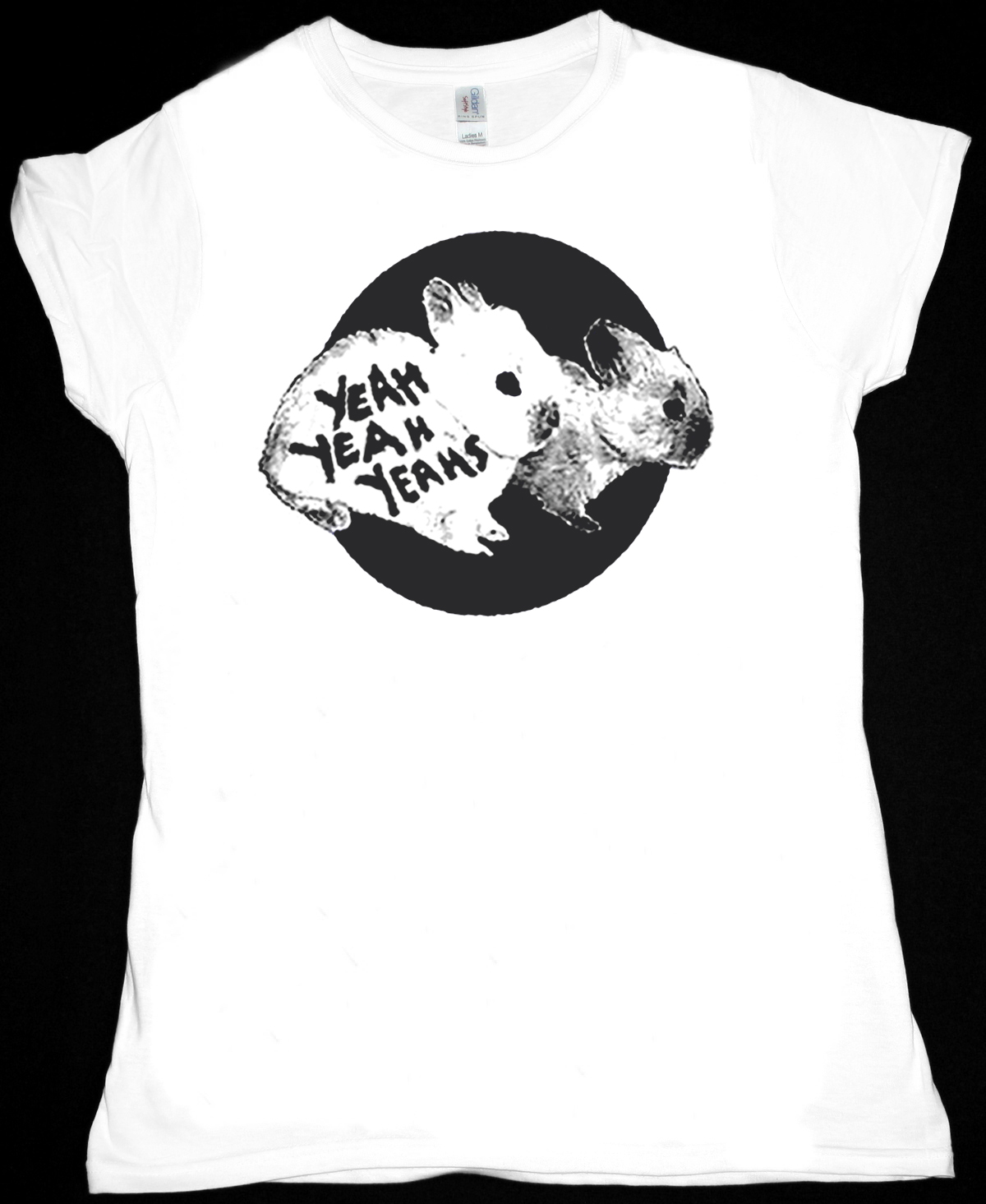 YEAH YEAH YEAHS BUNNY NEW WHITE LADY T-SHIRT