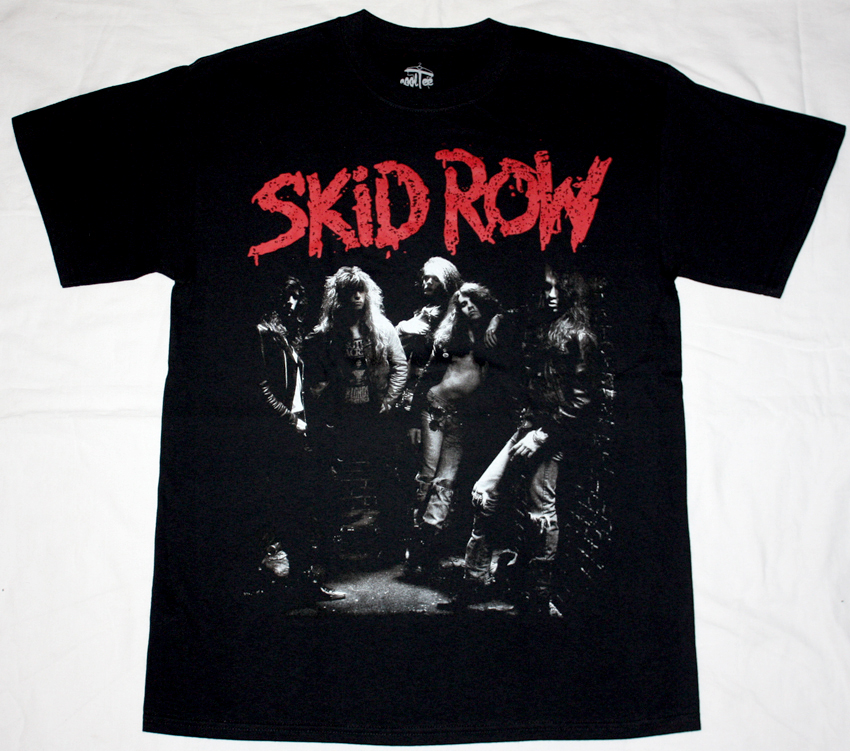 SKID ROW BAND  NEW BLACK T-SHIRT