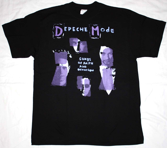 DEPECHE MODE SONGS OF FAITH AND DEVOTION NEW BLACK T-SHIRT