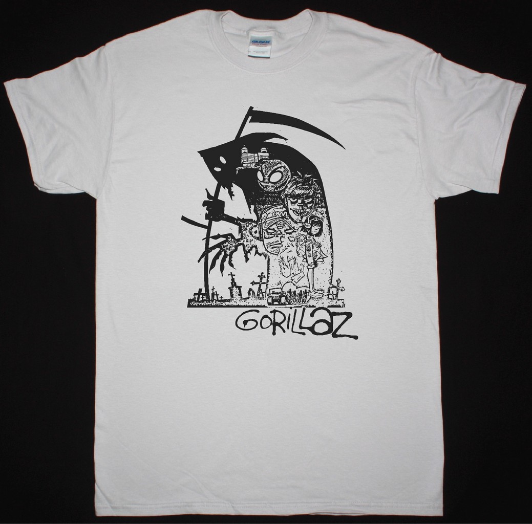 GORILLAZ DEATH NEW ICE GREY T-SHIRT