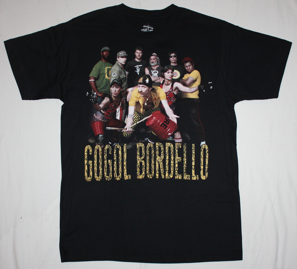 GOGOL BORDELLO BAND  NEW BLACK T-SHIRT