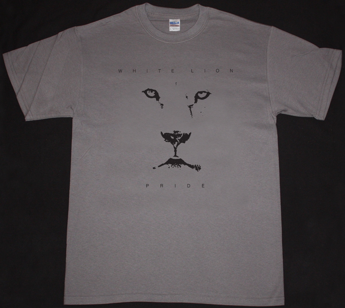 WHITE LION PRIDE NEW GREY CHARCOAL T-SHIRT