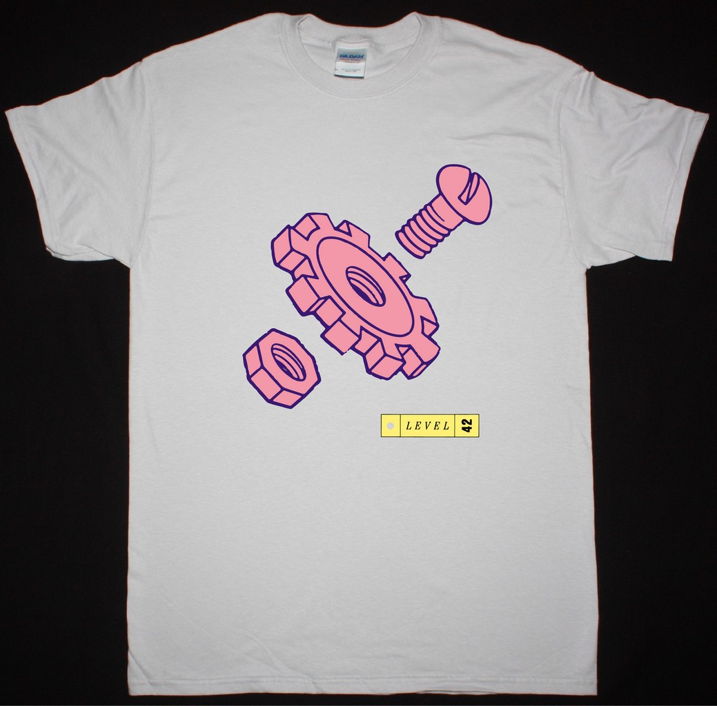 LEVEL 42 WORLD MACHINE 1985 NEW ICE GREY T-SHIRT