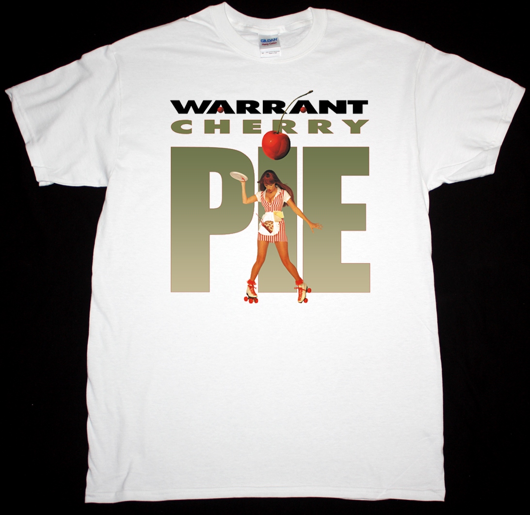 WARRANT CHERRY PIE 1990 NEW WHITE T-SHIRT