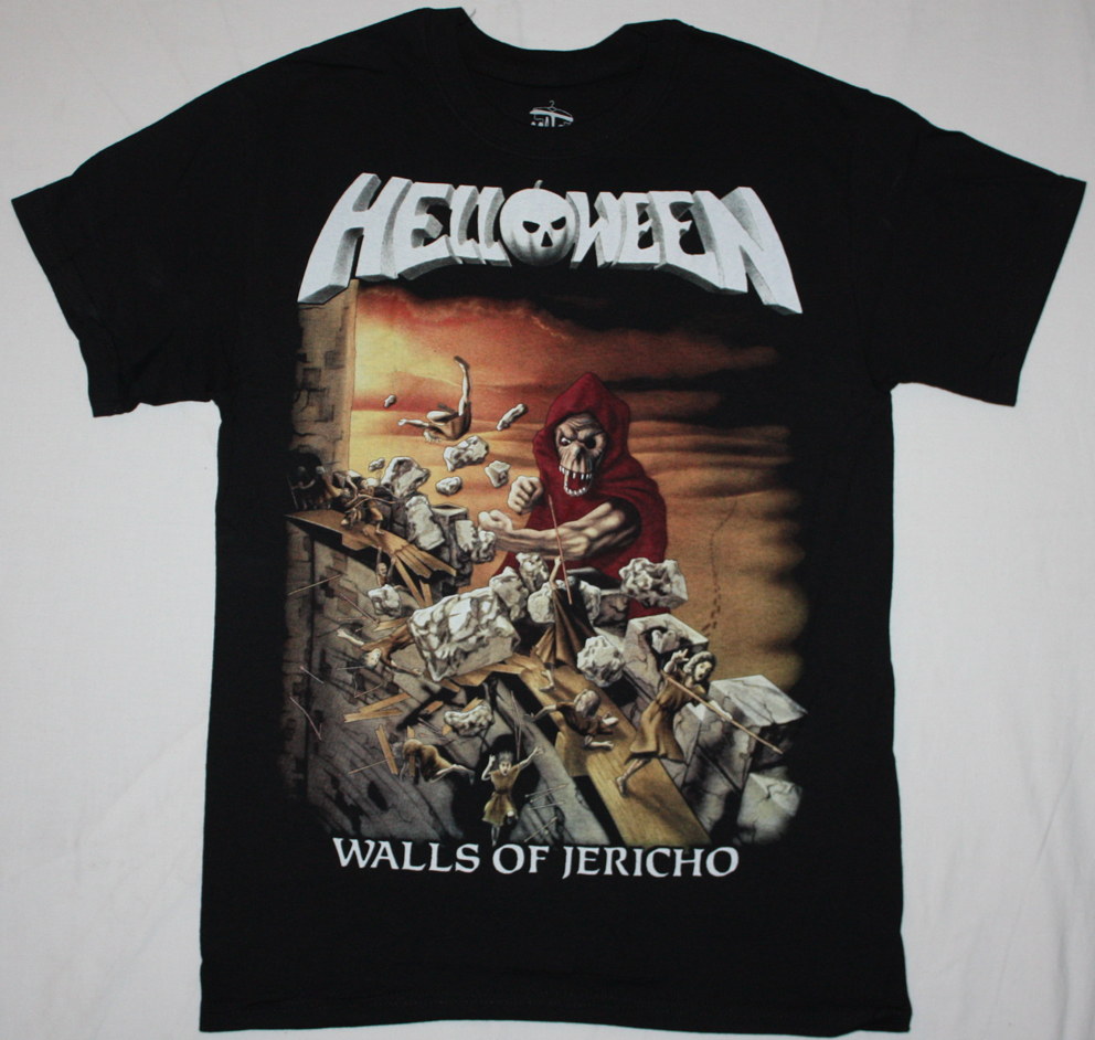HELLOWEEN WALLS OF JERICHO'85  NEW BLACK T-SHIRT