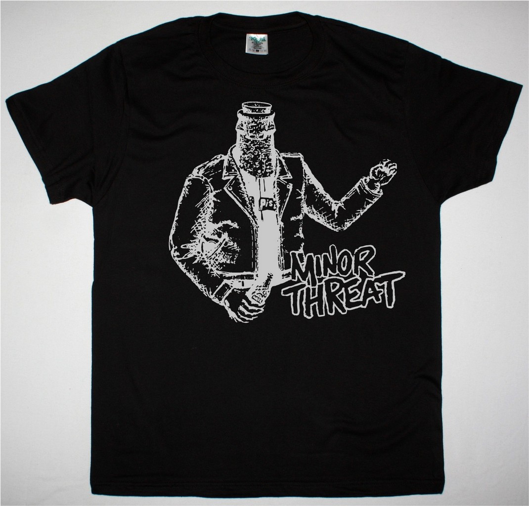 MINOR THREAT BOOTLEMAN NEW BLACK T SHIRT