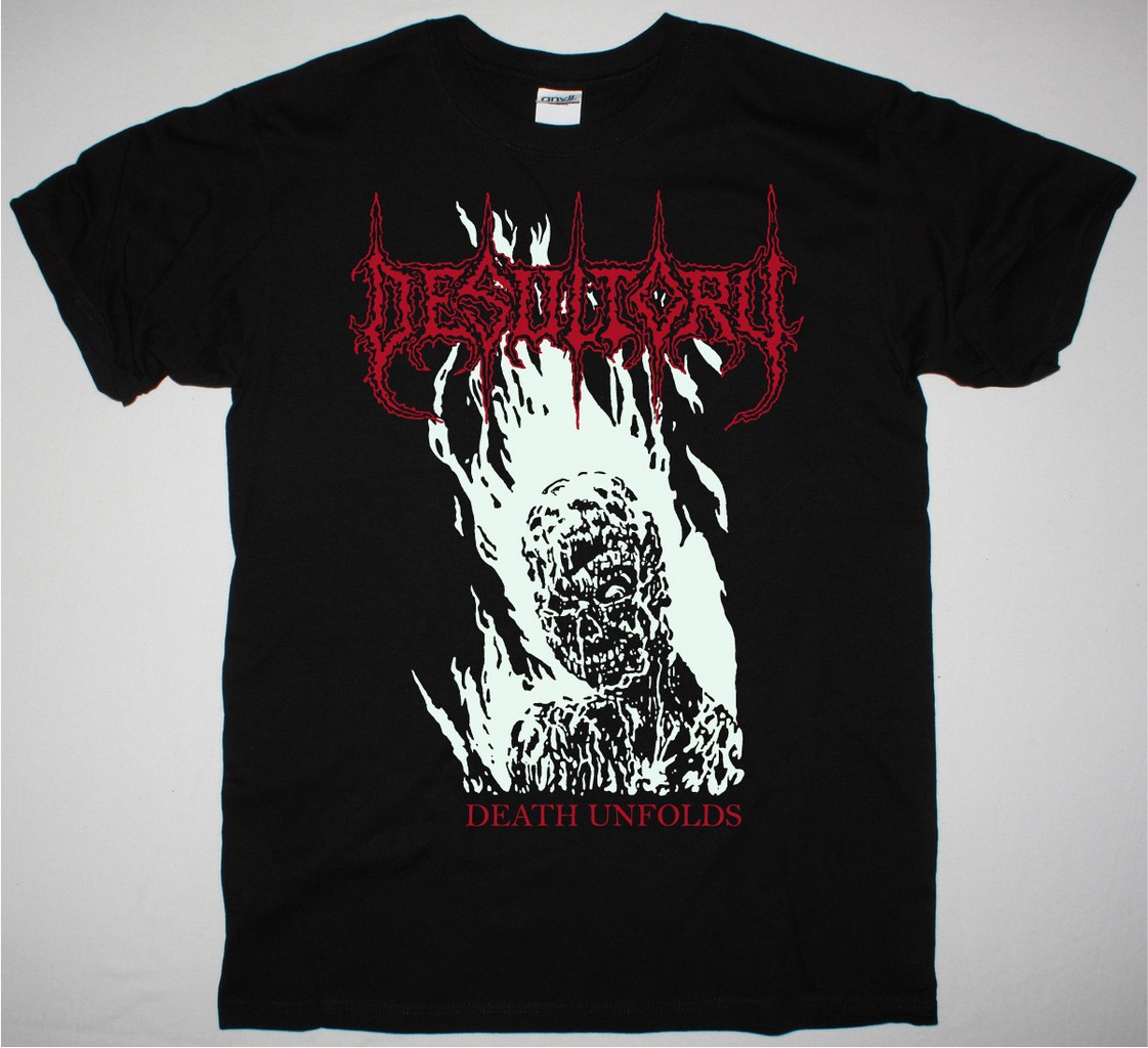 DESULTORY DEATH UNFOLDS DEMO 1990 NEW BLACK TSHIRT
