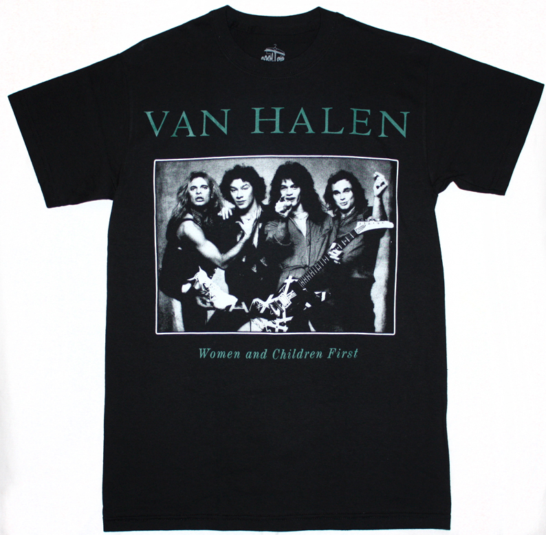 VAN HALEN WOMEN AND CHILDREN FIRST '80 NEW BLACK T-SHIRT