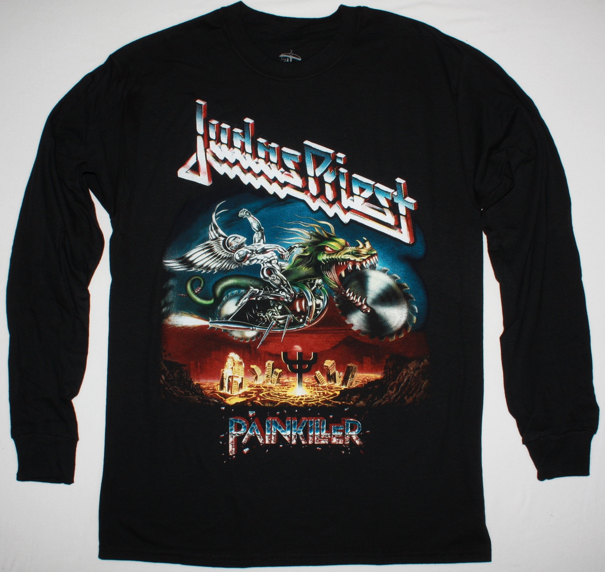 JUDAS PRIEST PAINKILLER'90 NEW BLACK LONG SLEEVE T-SHIRT