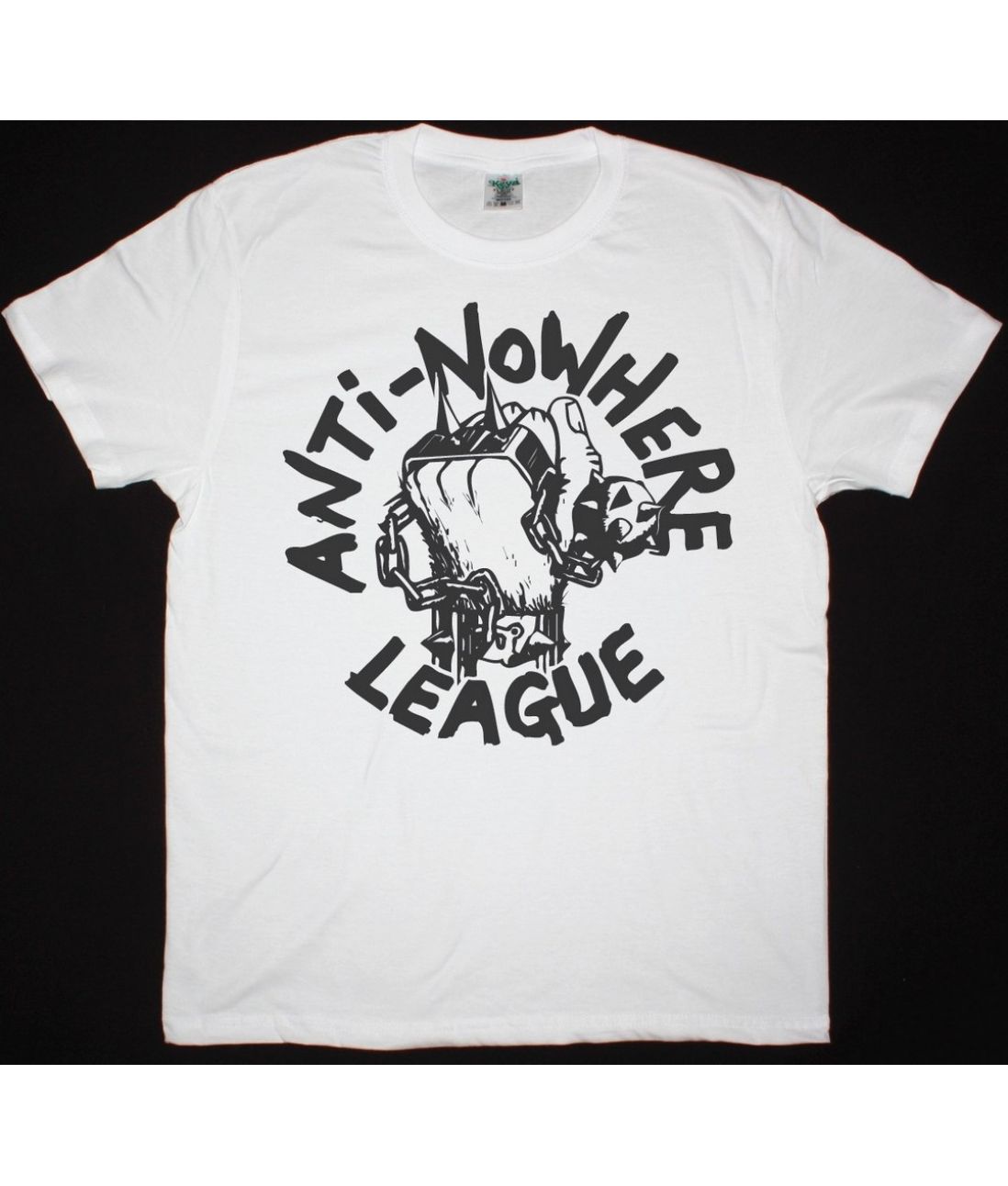 ANTI NOWHERE LEAGUE LOGO NEW WHITE T SHIRT