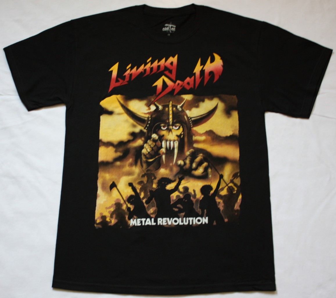 LIVING DEATH METAL REVOLUTION 1985 NEW BLACK T-SHIRT