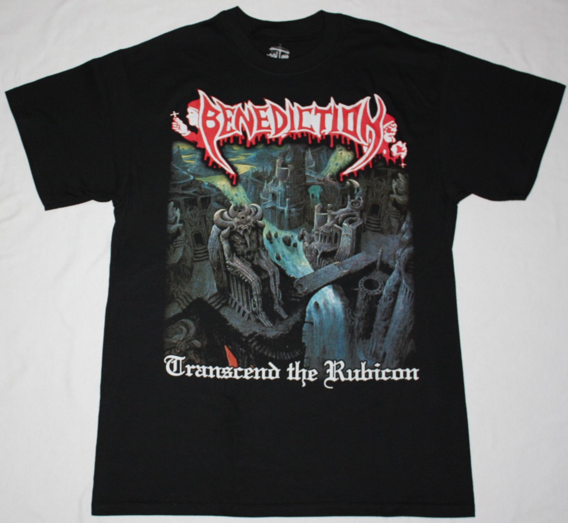 BENEDICTION TRANSCEND THE RUBICON'93 NEW BLACK T-SHIR