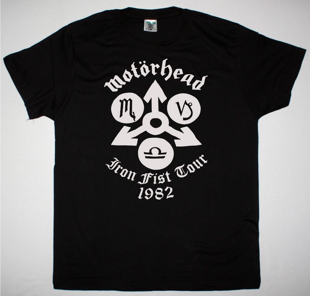 MOTORHEAD IRON FIST TOUR 1982 NEW BLACK T SHIRT