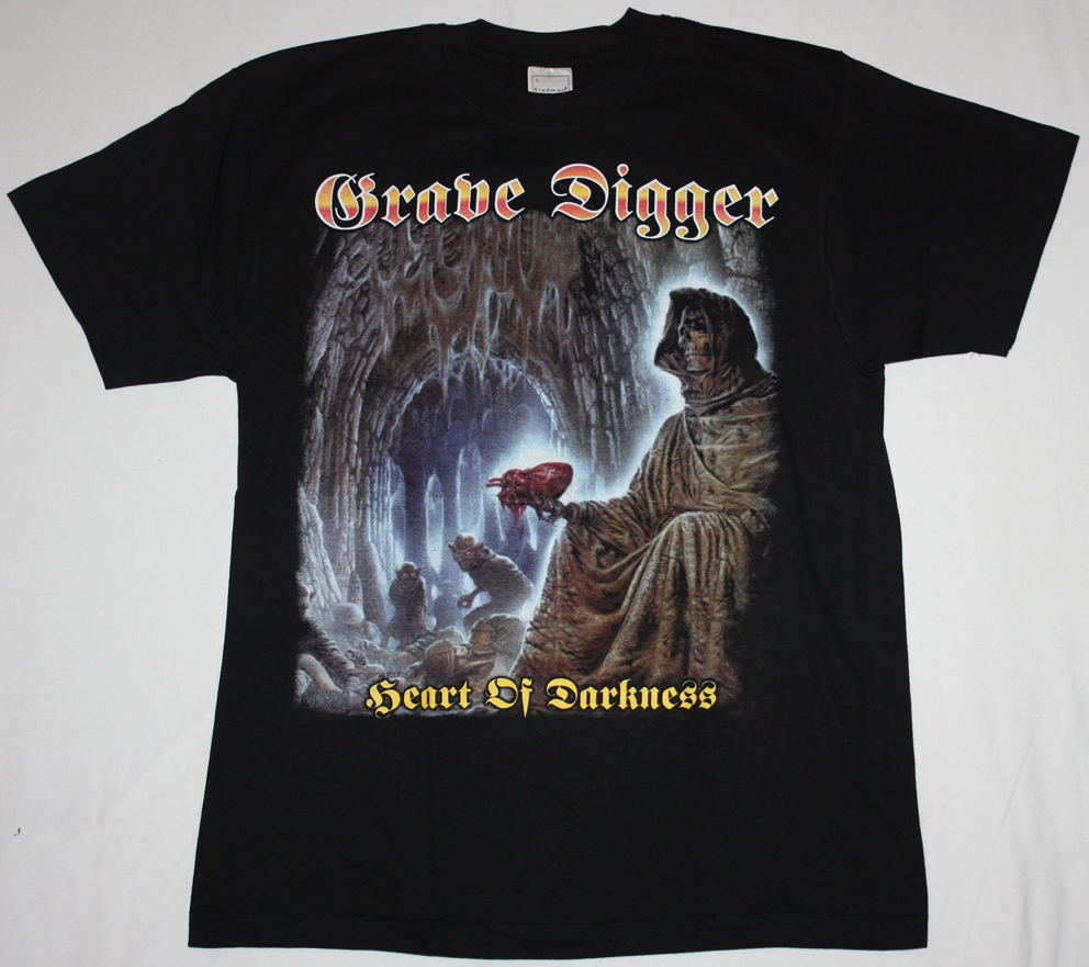 GRAVE DIGGER HEART OF DARKNESS'95  NEW BLACK T-SHIRT