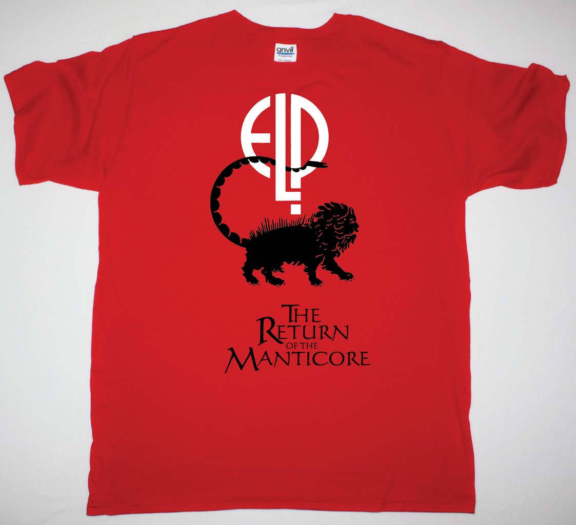 ELP EMERSON LAKE AND PALMER THE RETURN OF THE MANTICORE NEW RED T-SHIRT