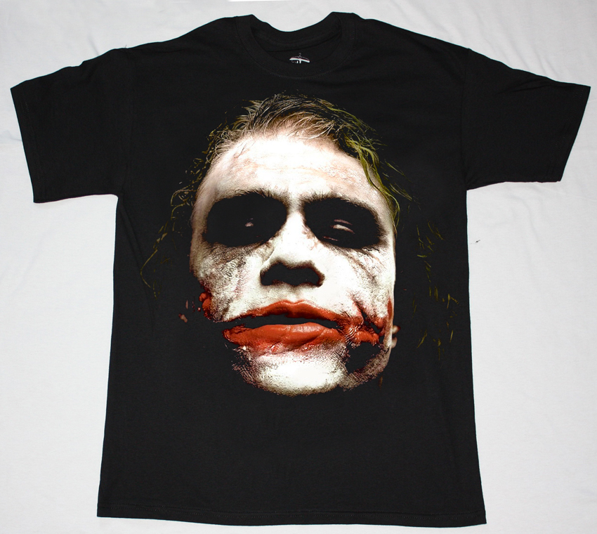 THE JOKER BATMAN MOVIE THE DARK KNIGHT NEW BLACK T-SHIRT