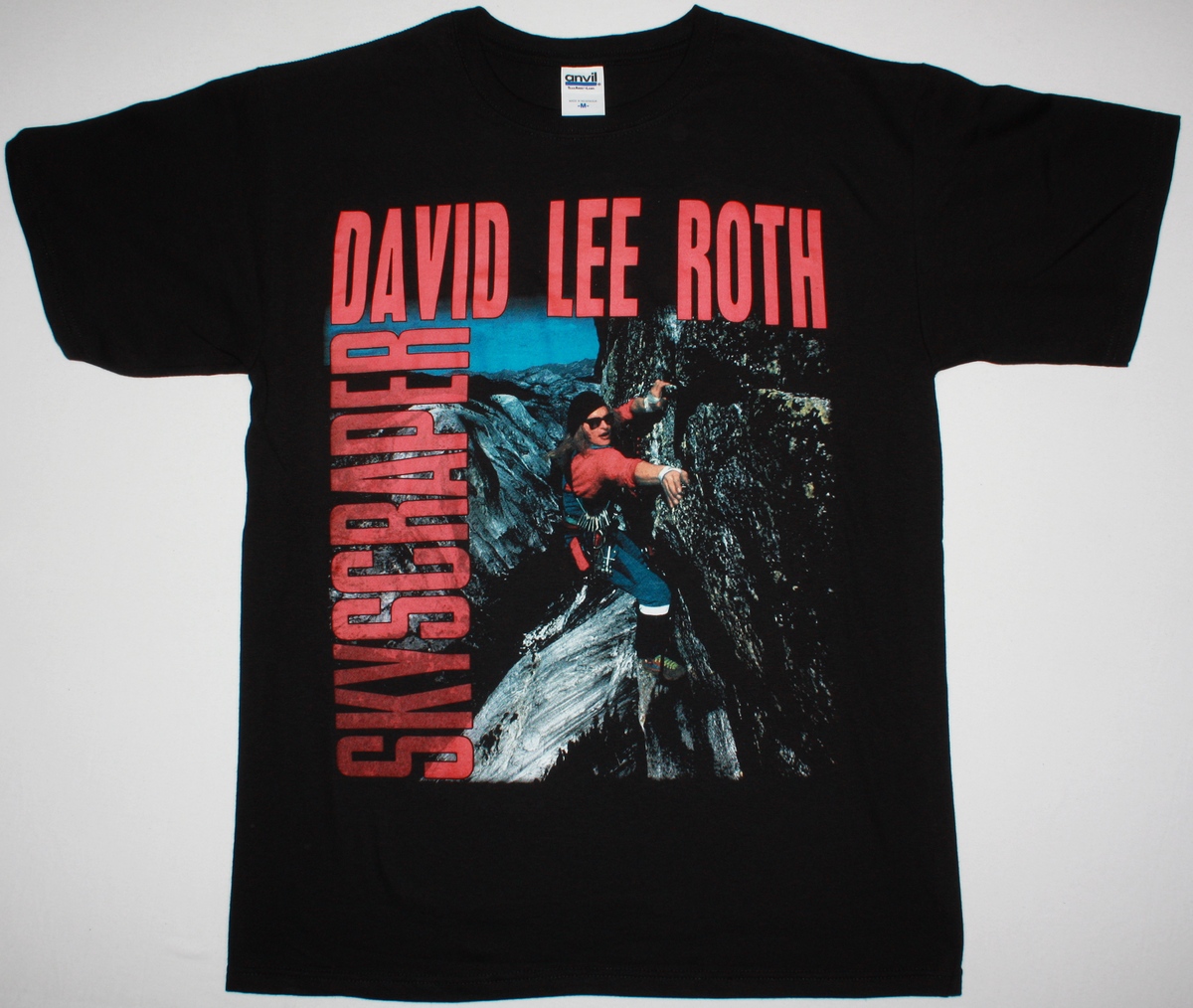 DAVID LEE ROTH SKYSCRAPER 1988 NEW BLACK T-SHIRT