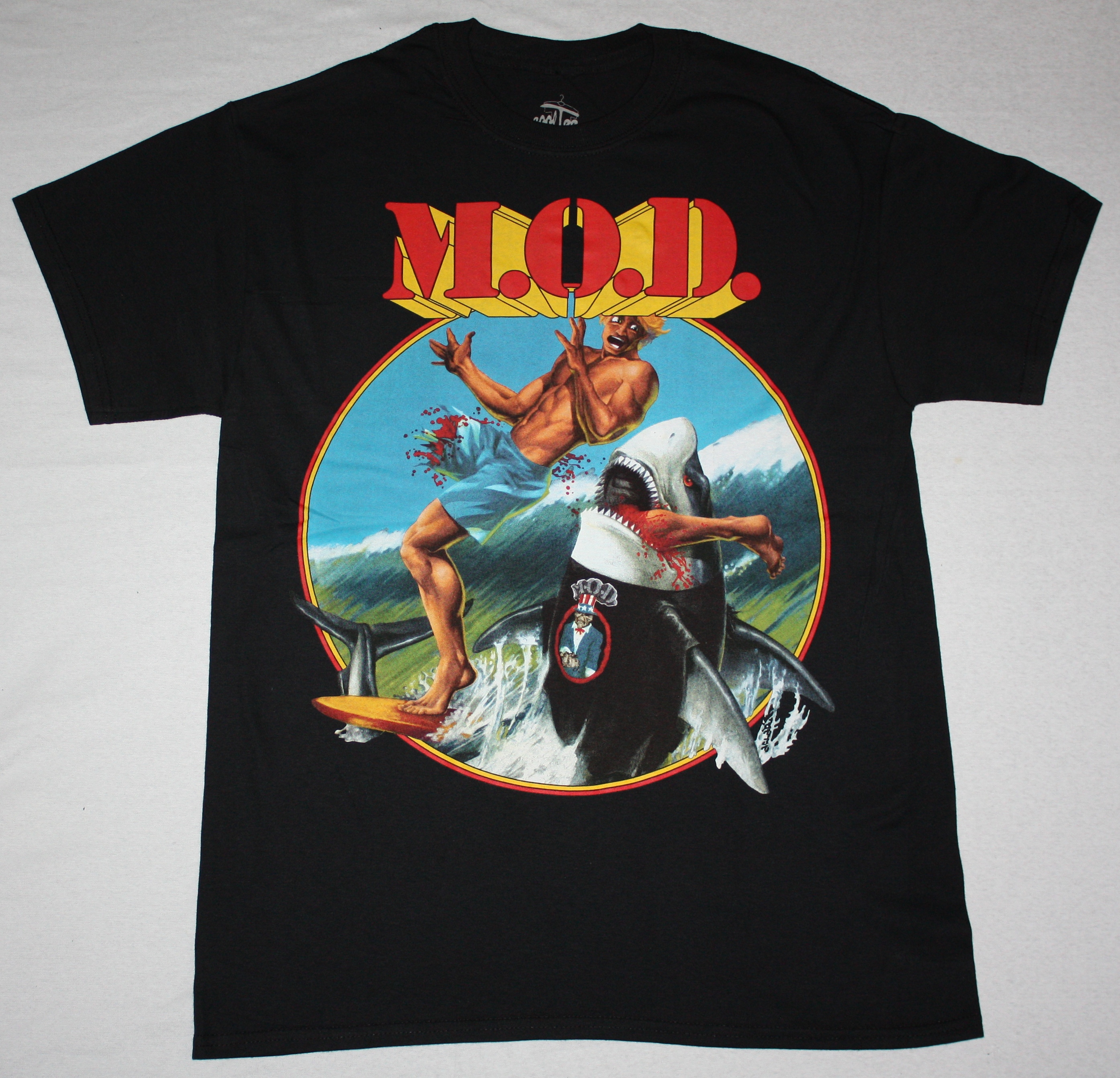 M.O.D. SURFIN' M.O.D.88 NEW BLACK T-SHIRT