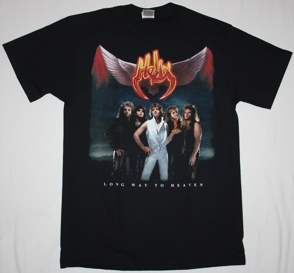 HELIX LONG WAY TO HEAVEN'85 NEW BLACK T-SHIRT