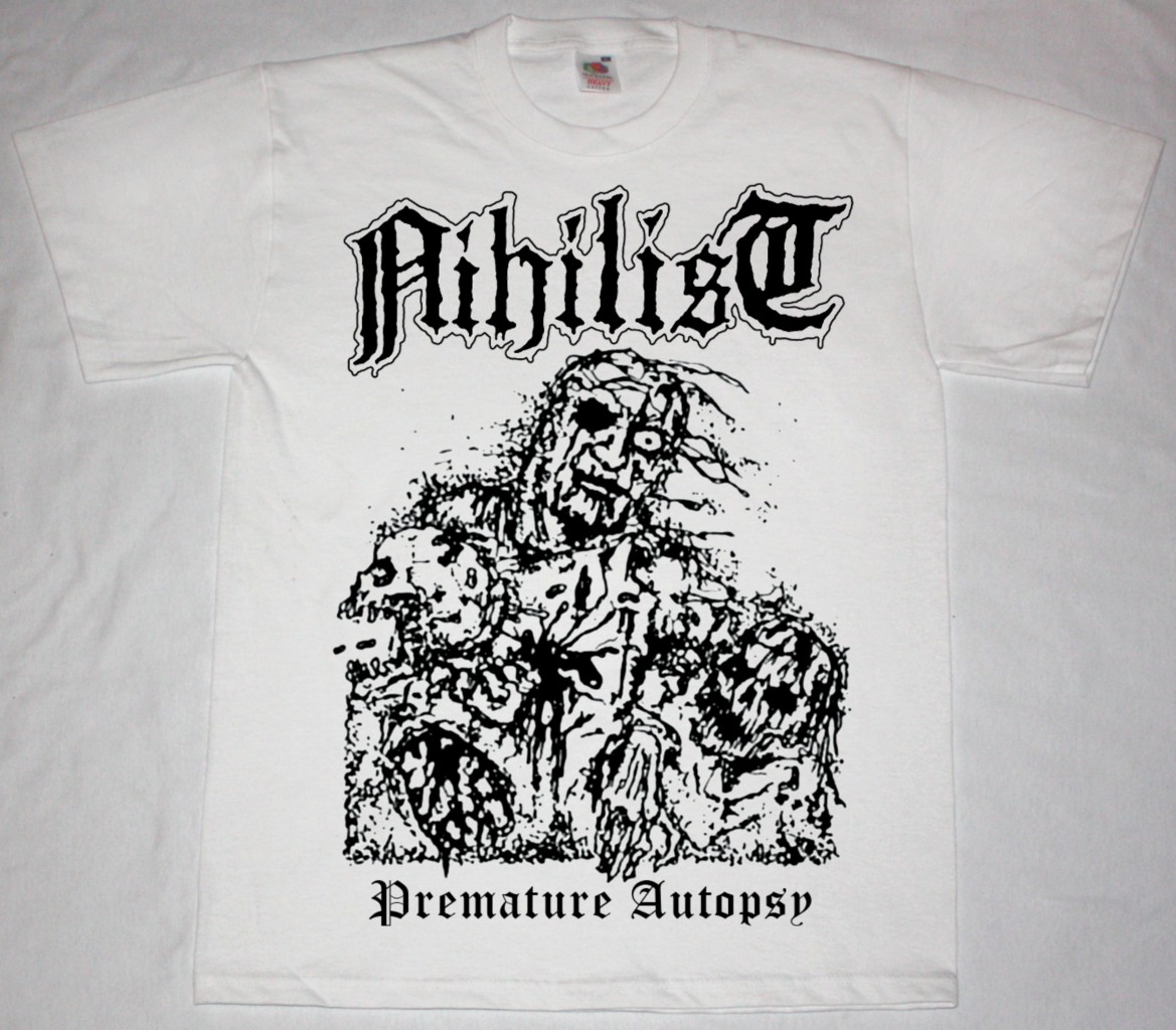 NIHILIST PREMATURE AUTOPSY WHITE NEW T-SHIRT
