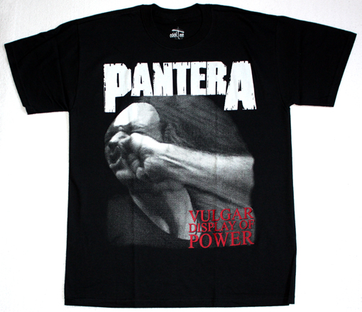 PANTERA VULGAR DISPLAY OF POWER '92 NEW BLACK T-SHIRT