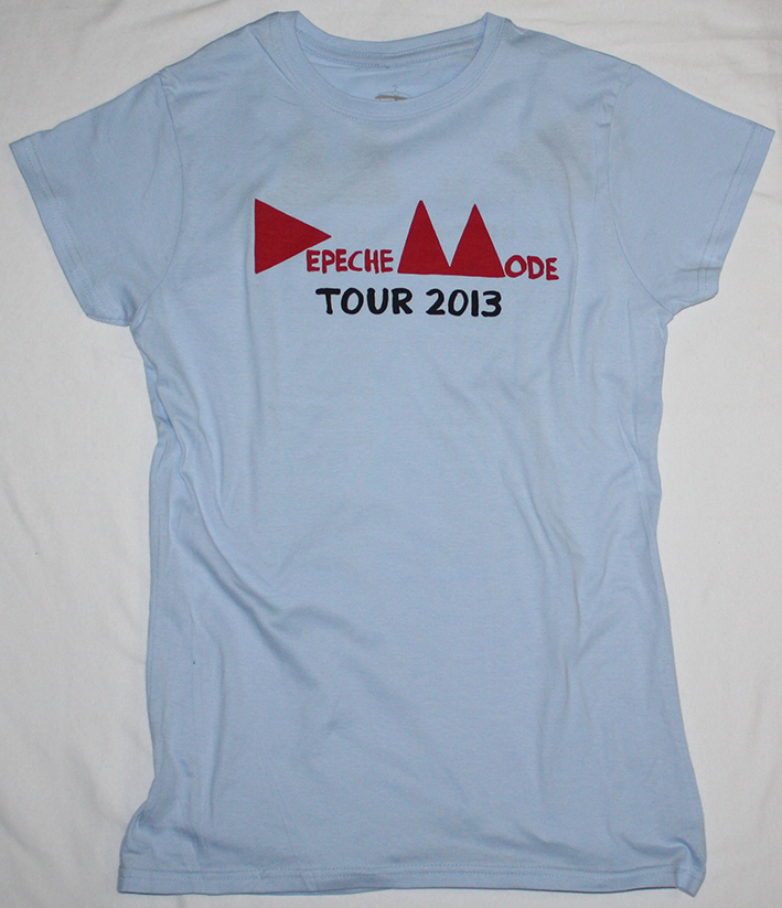 DEPECHE MODE LOGO DELTA MACHINE TOUR 2013 NEW LADY LIGHT BLUE T-SHIRT