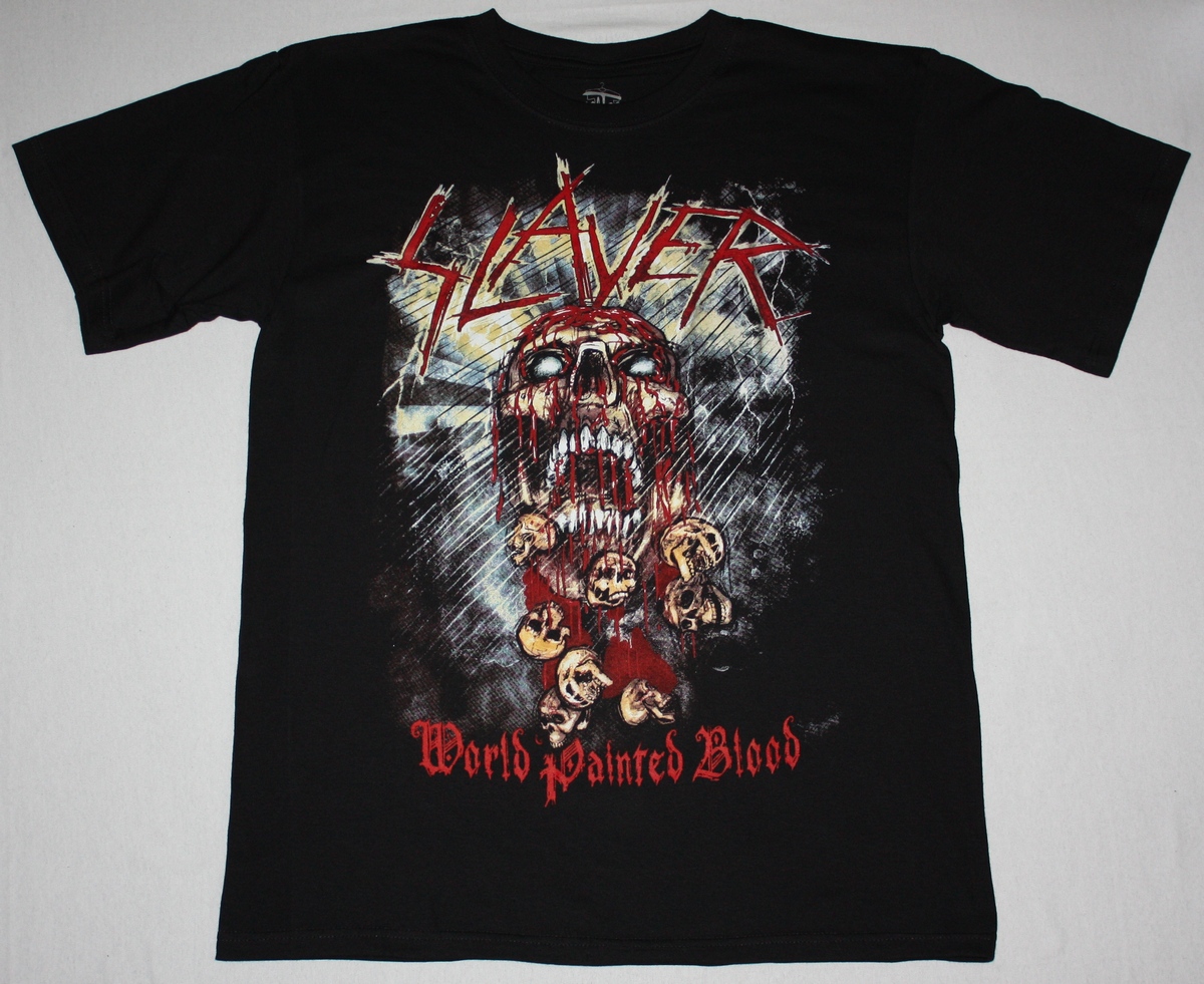 SLAYER WORLD PAINTED BLOOD NEW BLACK T-SHIRT