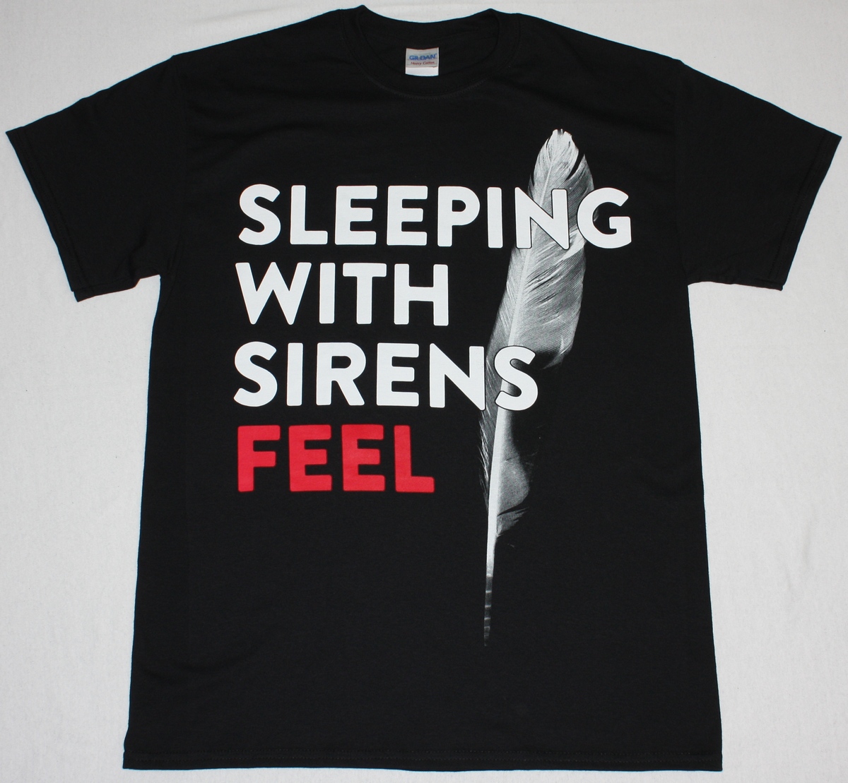 SLEEPING WITH SIRENS FEEL NEW BLACK T-SHIRT