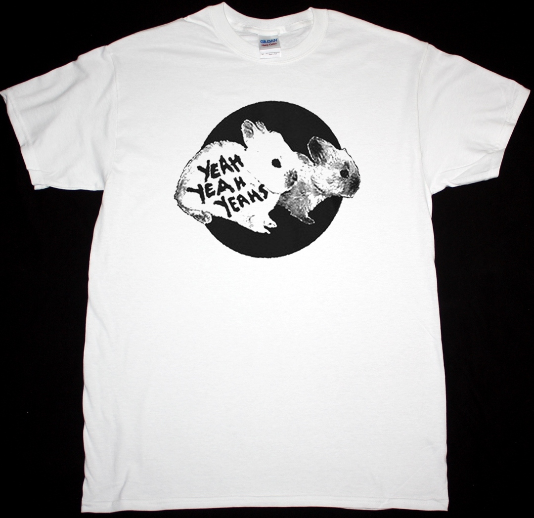 YEAH YEAH YEAHS BUNNY NEW WHITE T-SHIRT