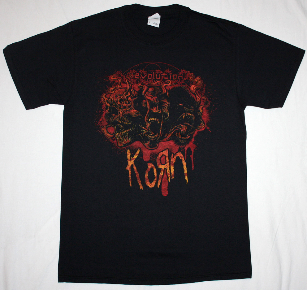 KORN EVOLUTION '07 NEW BLACK T-SHIRT