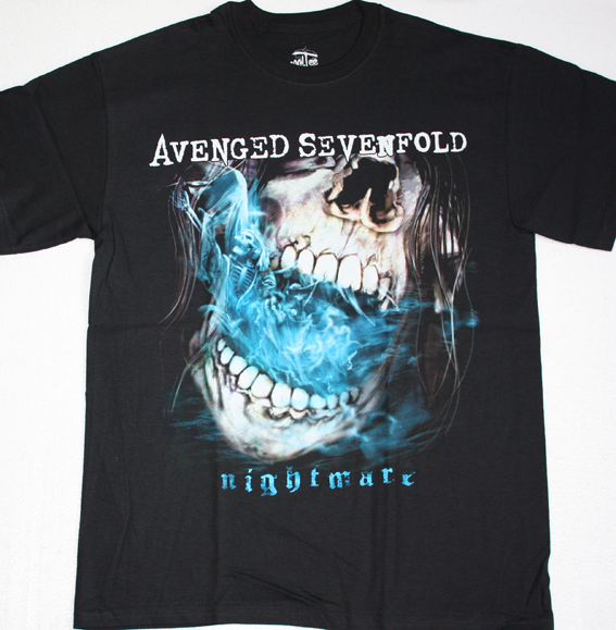 AVENGED SEVENFOLD NIGHTMARE 2010  NEW BLACK T-SHIRT