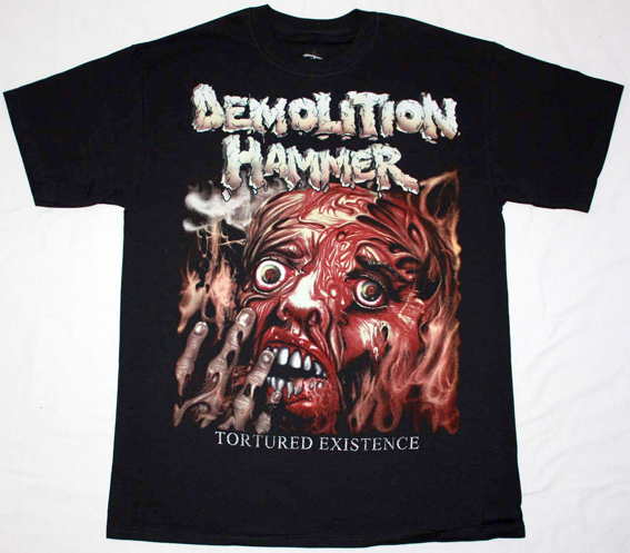 DEMOLITION HAMMER TORTURED EXISTENCE'90 NEW BLACK T-SHIRT