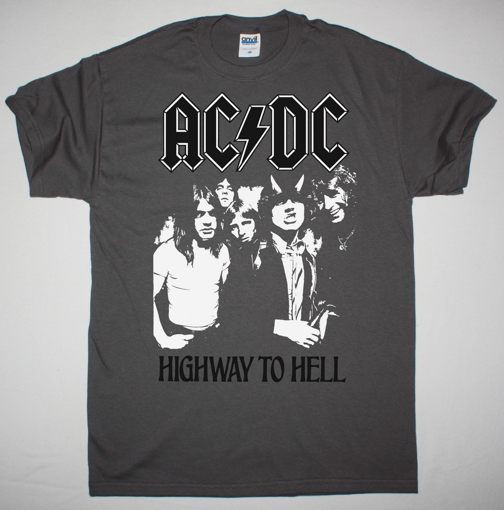AC DC HIGHWAY TO HELL 1979 AC/DC NEW GREY T-SHIRT