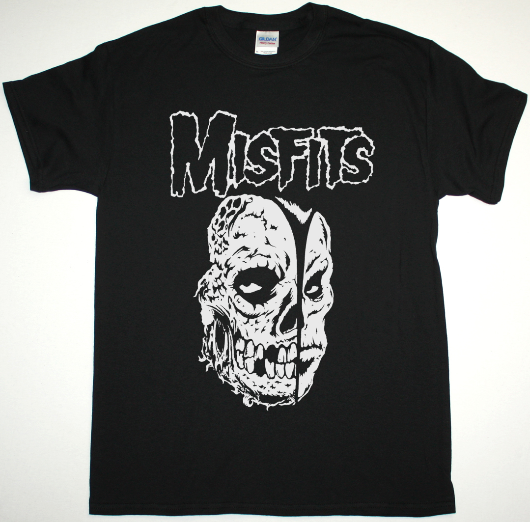 MISFITS TWO FACES OF EVIL NEW BLACK T SHIRT