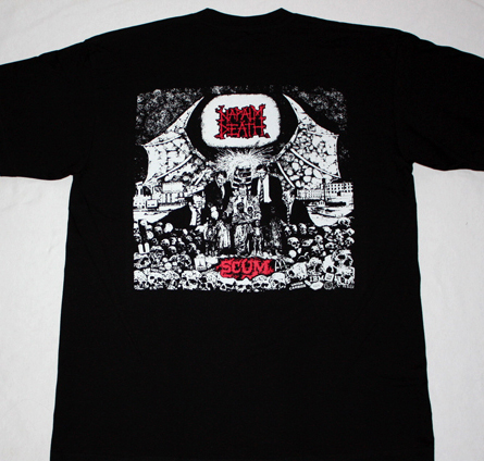 NAPALM DEATH SCUM'87 NEW BLACK T-SHIRT