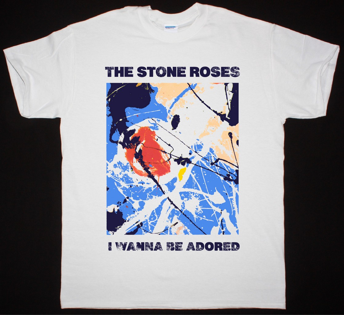 THE STONE ROSES A WANNA BE ADORED NEW WHITE T SHIRT
