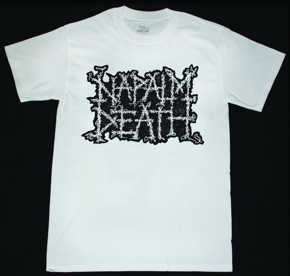 NAPALM DEATH LOGO S-XXL NEW WHITE T-SHIRT
