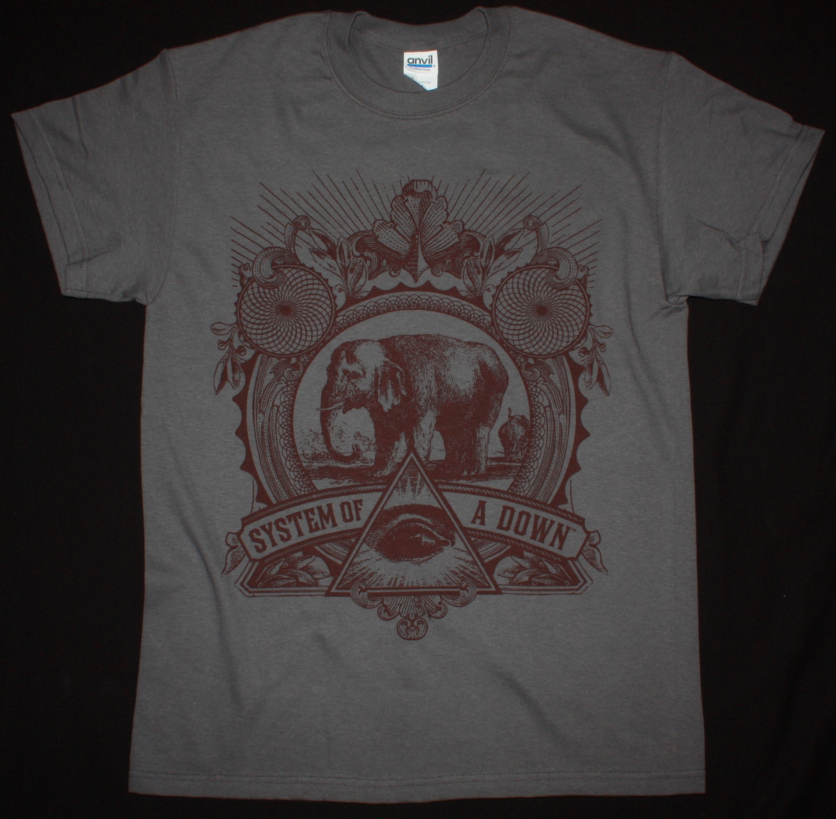 SYSTEM OF A DOWN ELEPHANT NEW GREY CHARCOAL T-SHIRT