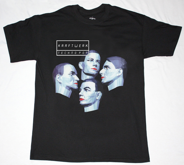 KRAFTWERK TECHNO POP'86  NEW BLACK T-SHIRT