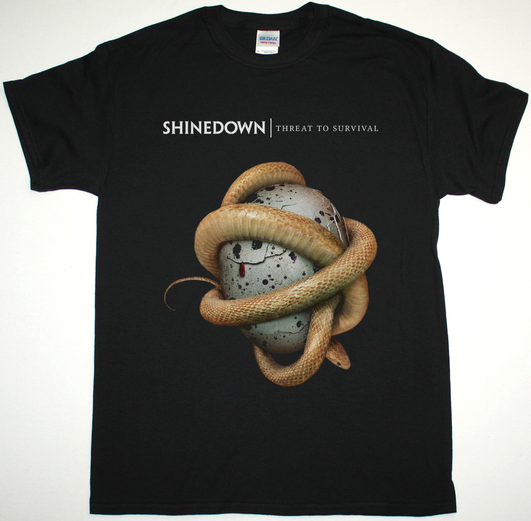 SHINEDOWN THREAT TO SURVIVAL NEW BLACK T SHIRT