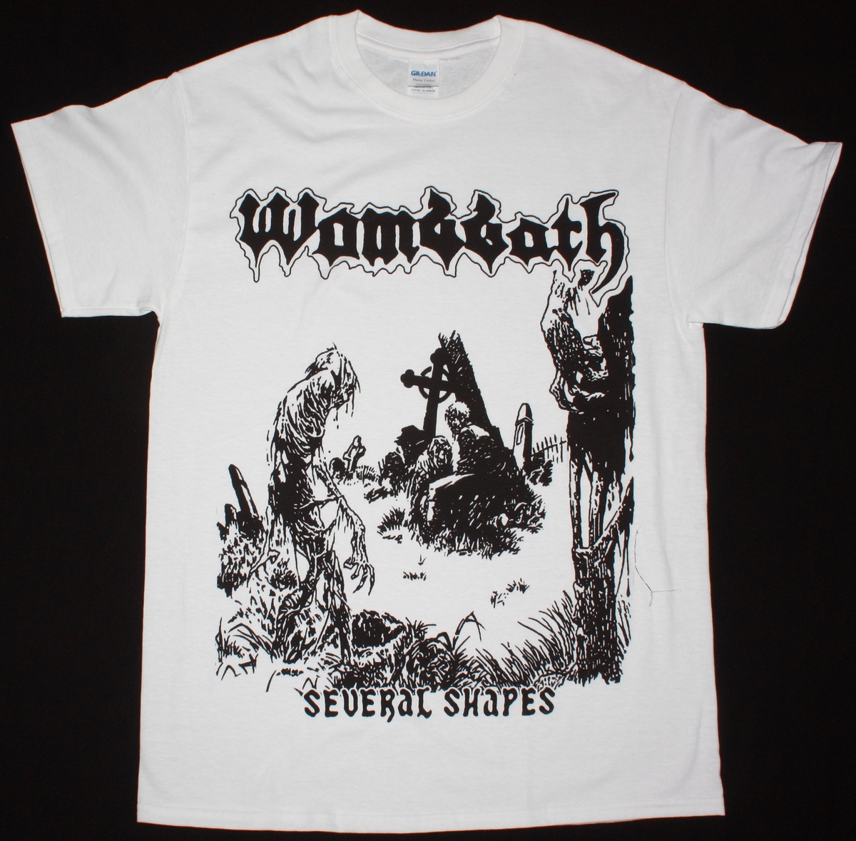 WOMBBATH SEVERAL SHAPES NEW WHITE T-SHIRT
