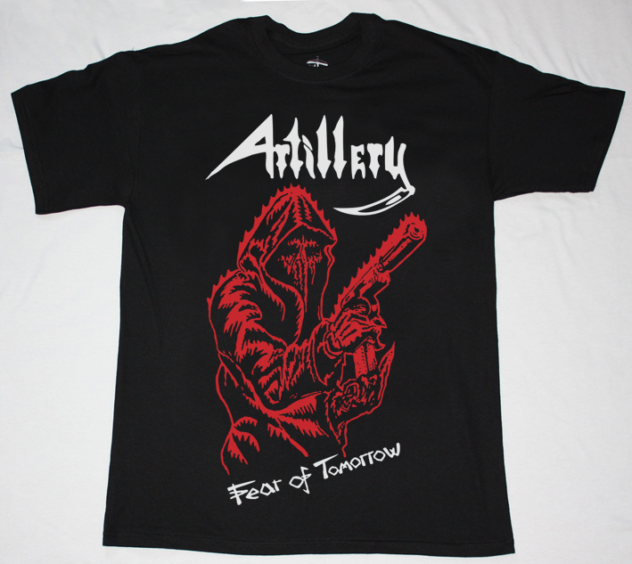 ARTILLERY FEAR OF TOMORROW'85 NEW BLACK T-SHIRT