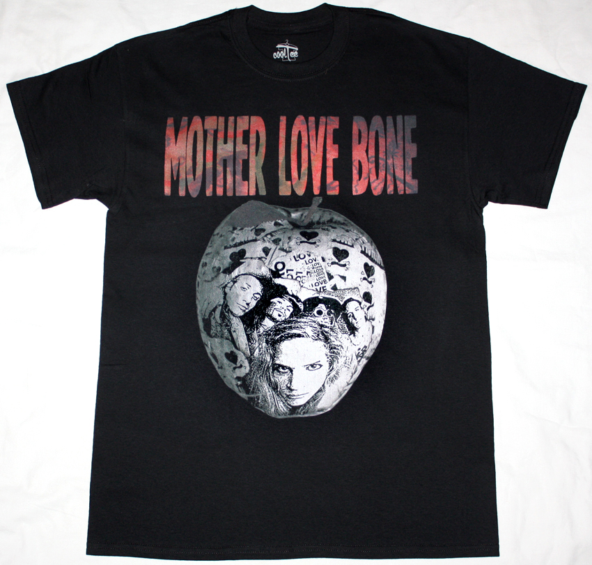 MOTHER LOVE BONE APPLE 2 1990  NEW BLACK T-SHIRT